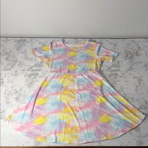 Squeeze Vibrant Tie-Dye Kids Dress